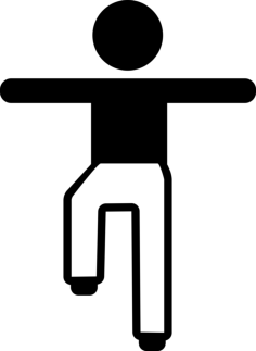 Boy Balance Position Outline Svg Vector, Free Vectors File